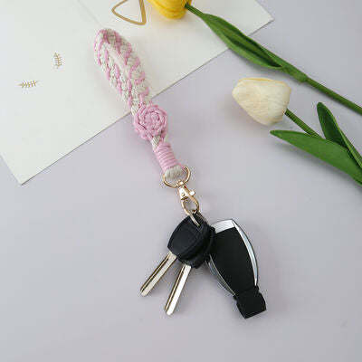 Handmade Cotton Cord Flower Key Chain